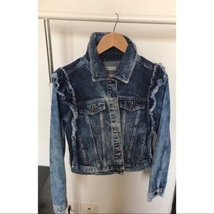 Distressed Zara Basic Denim Jacket